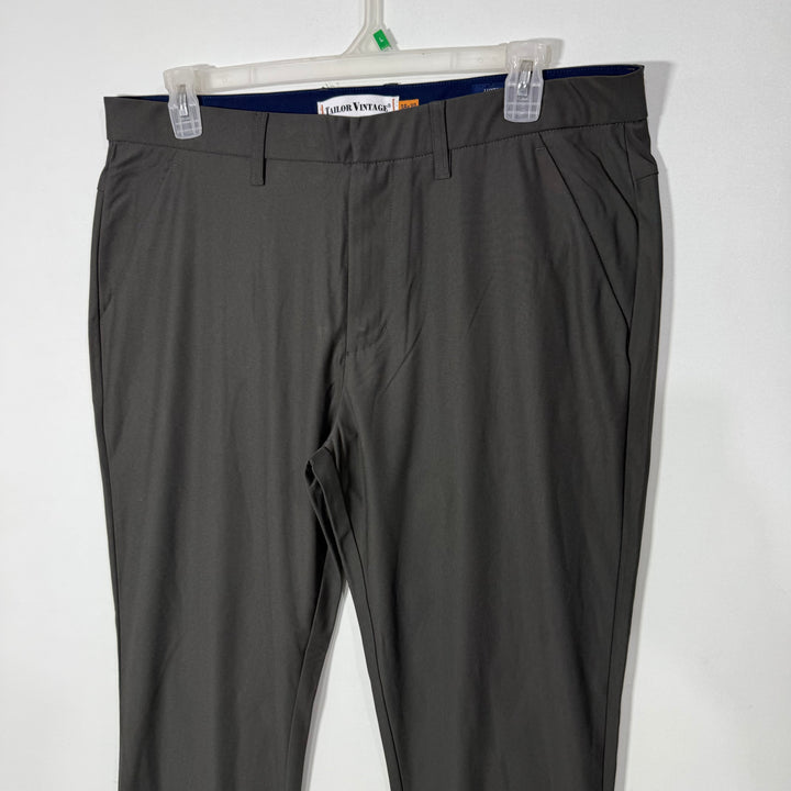 TAILORE VINTAGE SLIM FIT PERFORMANCE PANT BROWN COLOUR