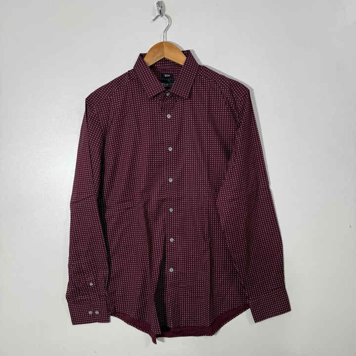 KENNETH COLE AWEARNESS SLIM FIT NON IRON PRINTED COTTON SHIRT