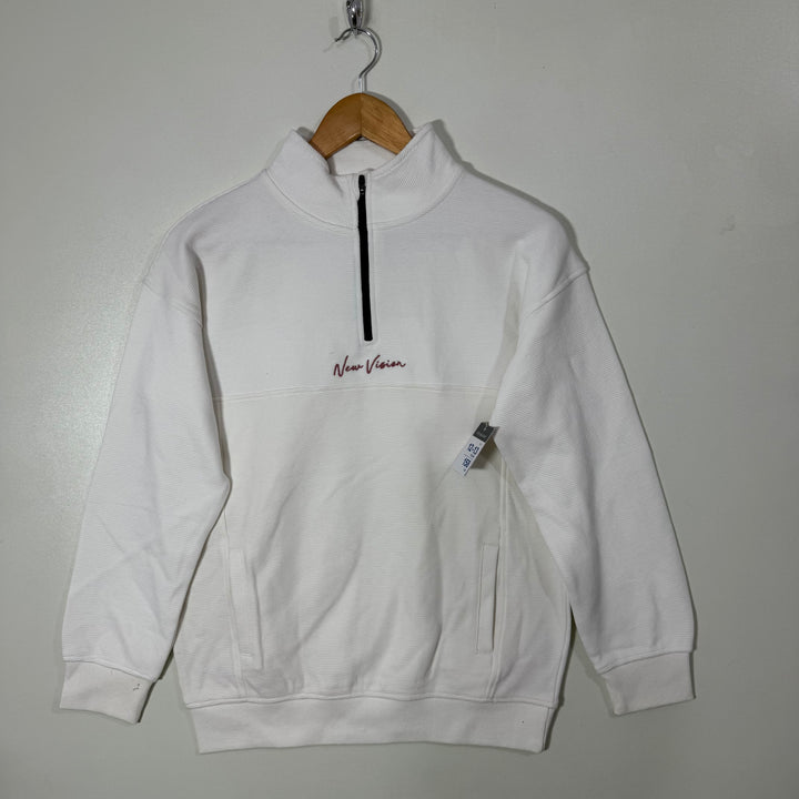 PRIMARK OVERSIZED DROPPED SHOULDER HALF ZIP COTTON PULLOVER BRAND NEW