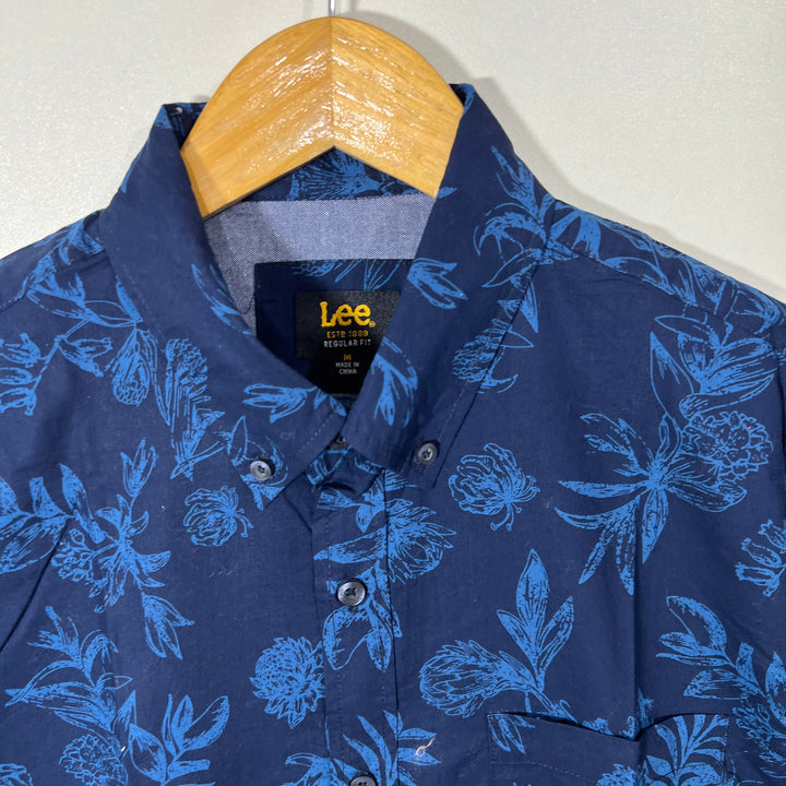 LEE BUTTON DOWN PRINTED COTTON SHIRT