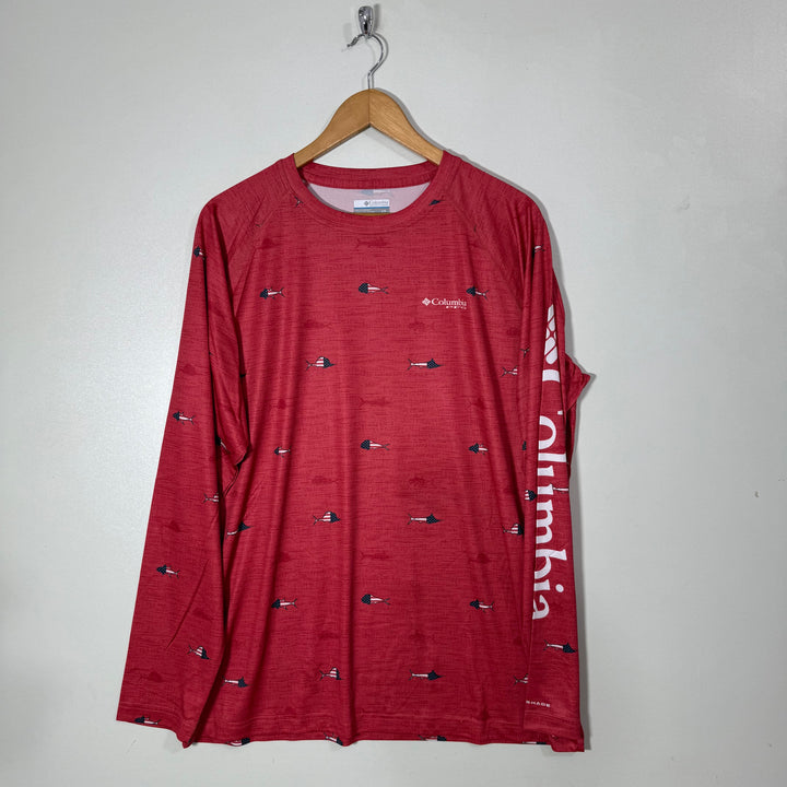 COLUMBIA OMNI SHADE LONG SLEEVES SPORT TSHIRT