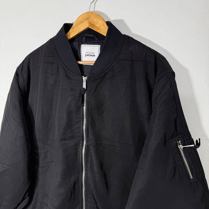 PIMKIE BEN COLLAR BOMBER JACKET BLACK COLOUR