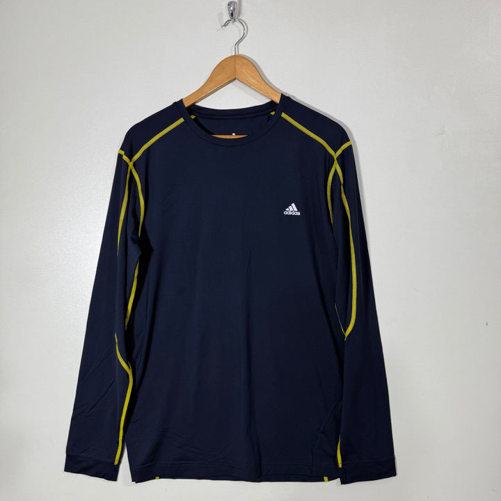 ADIDAS CLIMALITE LONG SLEEVES FITTED SPORT TSHIRT
