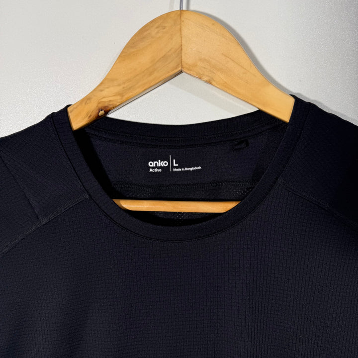 ANKO ACTIVE RUNNING SPORT TSHIRT BLACK COLOUR