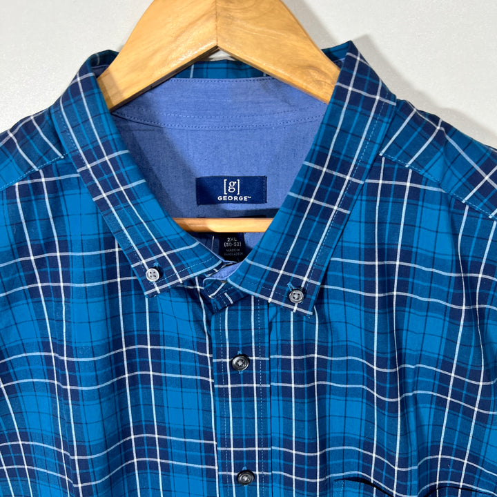 GEORGE BUTTON DOWN CASUAL COTTON SHIRT BRAND NEW