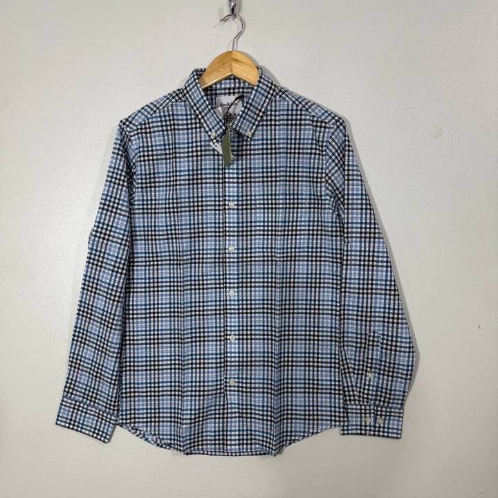GOOD FELLOW &CO BUTTON DOWN CHECKERED CASUAL COTTON SHIRT BRAND NEW