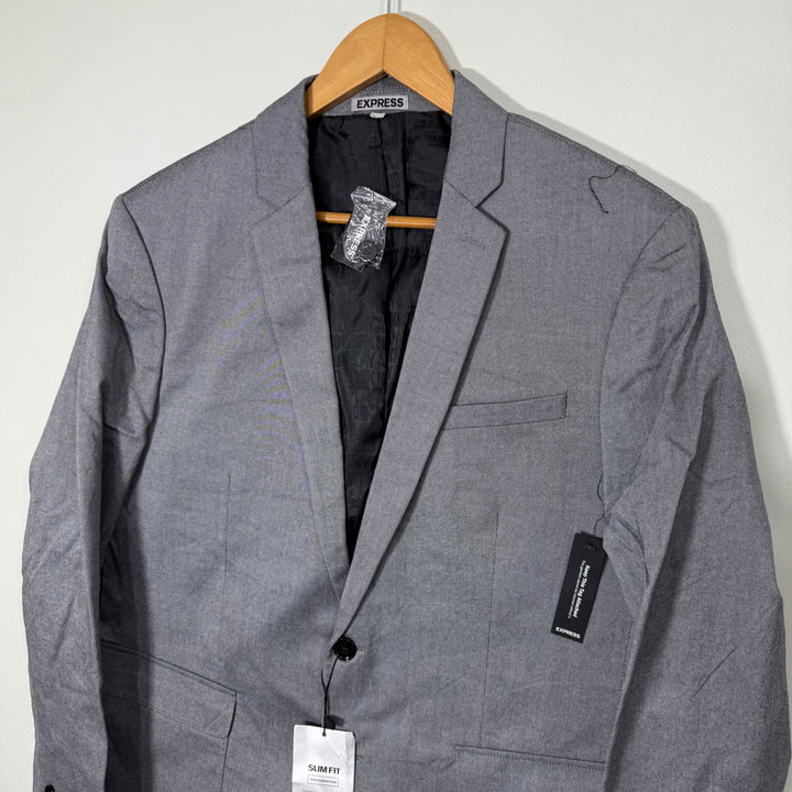 EXPRESS SLIM FIT COTTON BLAZER JACKET BRAND NEW GREY COLOUR