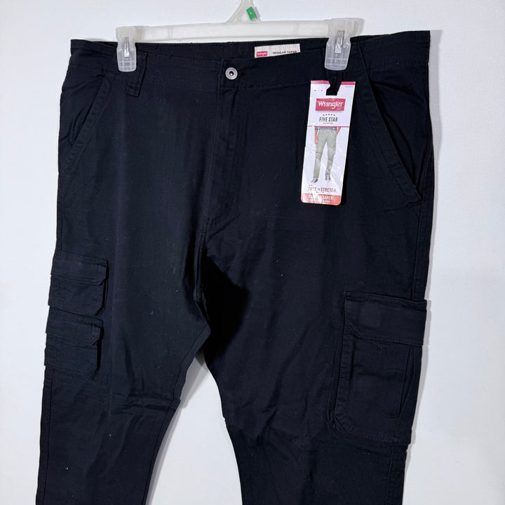 WRANGLER REGULAR TAPER CARGO COTTON PANT BRAND NEW WITH STRETCH BLACK COLOUR