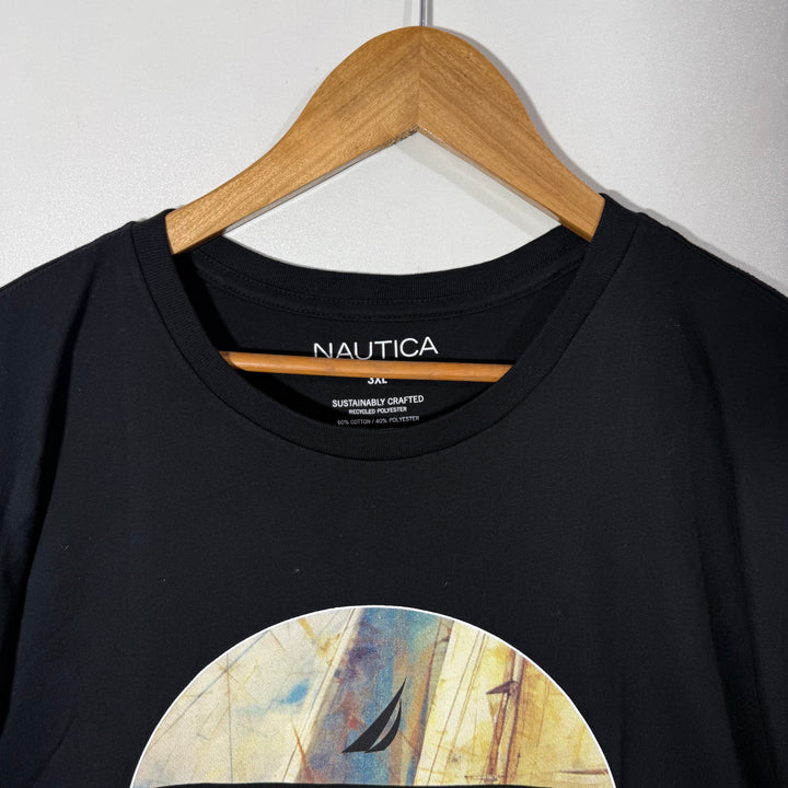 NAUTICA COTTON TSHIRT BLACK COLOUR