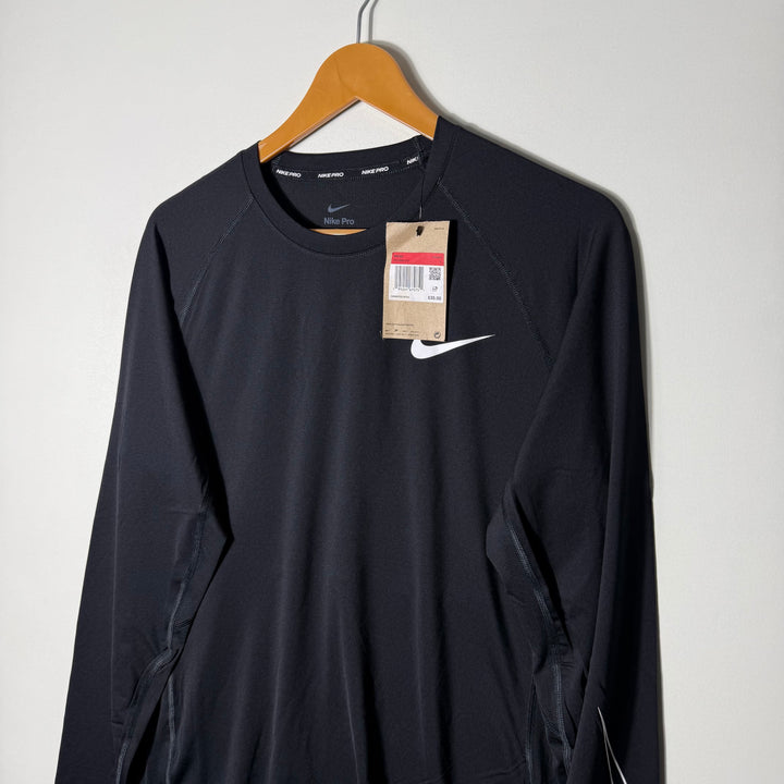 NIKE PRO SLIM FIT LONG SLEEVES SPORT TSHIRT BRAND NEW BLACK COLOUR