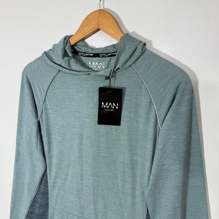 BOOHOOMAN SPORT HOODIE BRAND NEW GREEN COLOUR