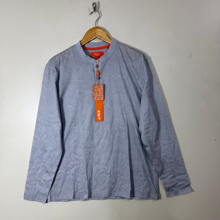 TALLIA SPORT BEN COLLAR LONG SLEEVES COTTON TSHIRT BRAND NEW