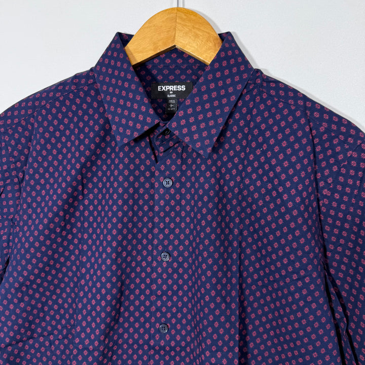 EXPRESS CLASSIC FIT PRINTED COTTON SHIRT