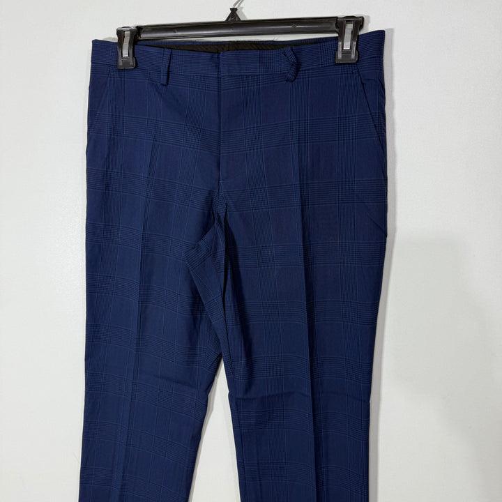 J FERRAR SLIM FIT CHECKERED DRESS PANT WITH STRETCH