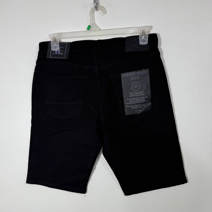 VINTAGE GENES BLACK SLIM FIT DENIM SHORT BRAND NEW WITH STRETCH