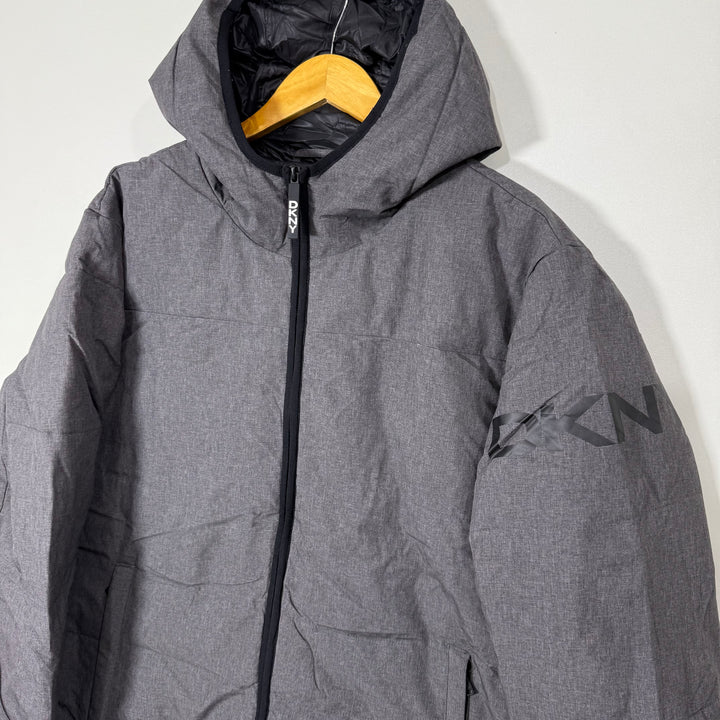 DKNY PUFFER JACKET WITH HOOD GREY COLOUR