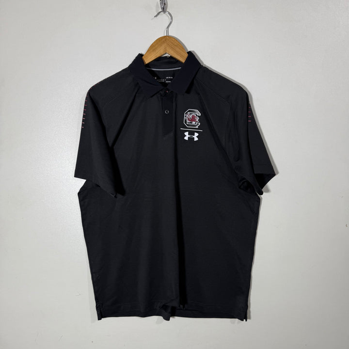 UNDER ARMOUR HEATGEAR SPORT POLO TSHIRT BLACK COLOUR