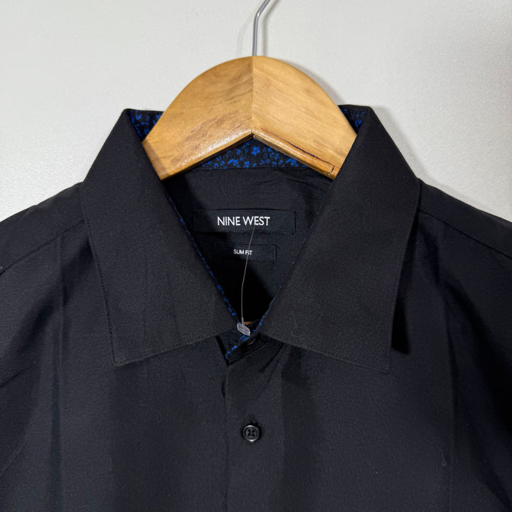 NINE WEST SLIM FIT SHIRT BRAND NEW BLACK COLOUR (36)