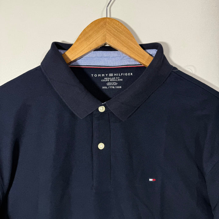 TOMMY HILFIGER COTTON POLO TSHIRT BLUE COLOUR