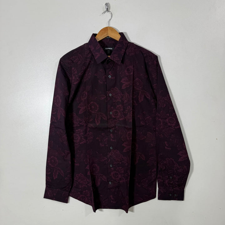 EXPRESS EXTRA SLIM FIT PRINTED COTTON SHIRT