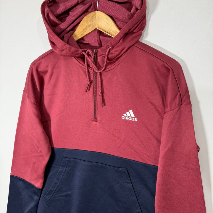 ADIDAS HALF ZIP SPORT HOODIE INNER FLEECE