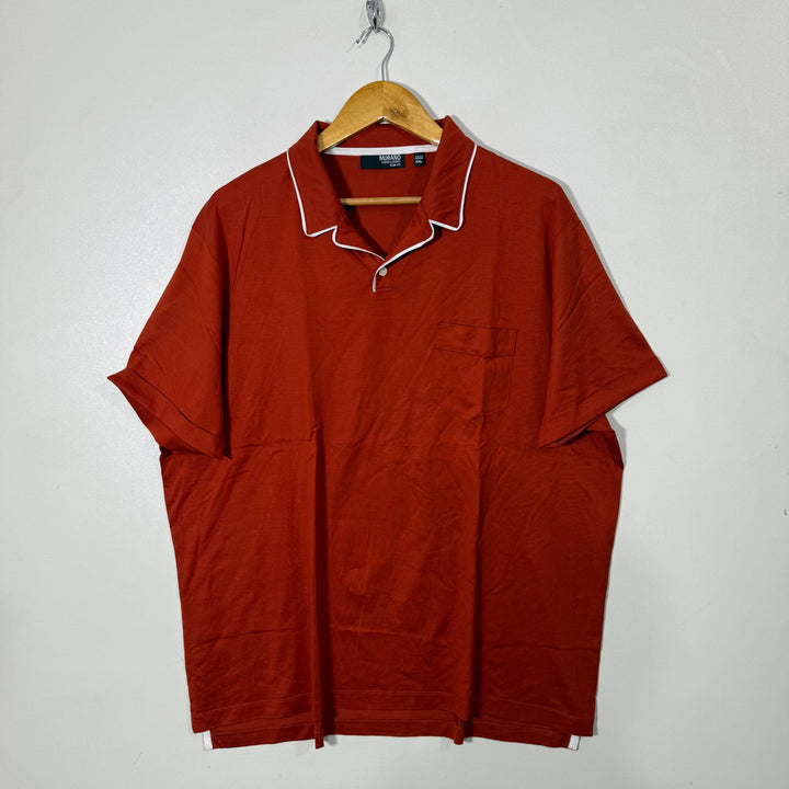 MURANO LIQUID LUCURY SLIM FIT COTTON POLO TSHIRT