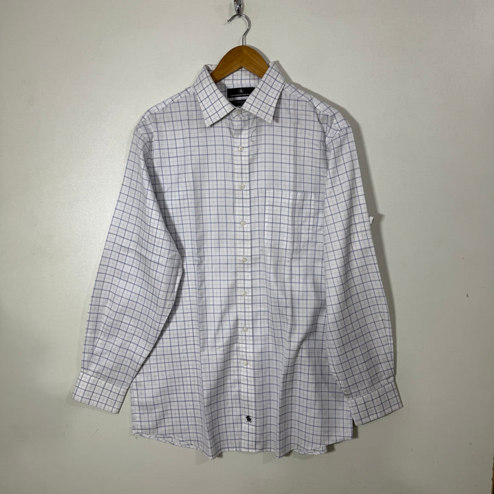 HART SCHAFFNER MARX COTTON CHECKERED SHIRT