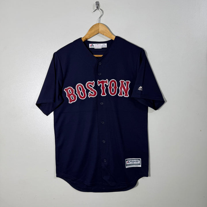 MAJESTIC LOOSE FIT COOL BASE BASEBALL TSHIRT BLUE COLOUR