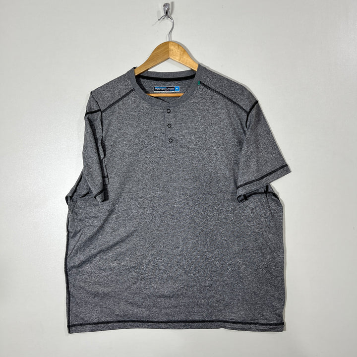 ROUNDTREE &YORKE HENLEY COLLAR SPORT TSHIRT