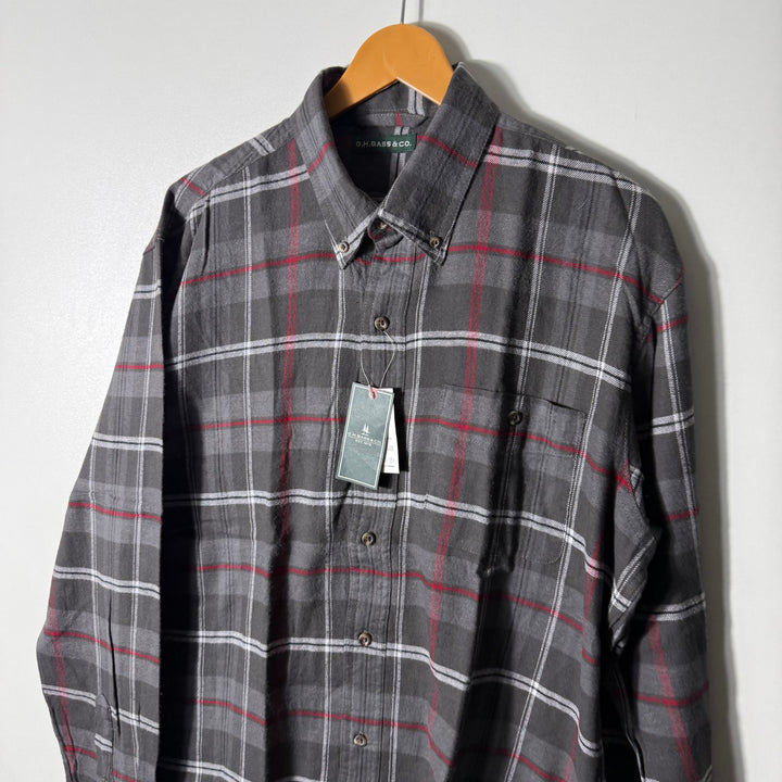G H BASS & CO BUTTON DOWN FLANN COTTON BRAND NEW
