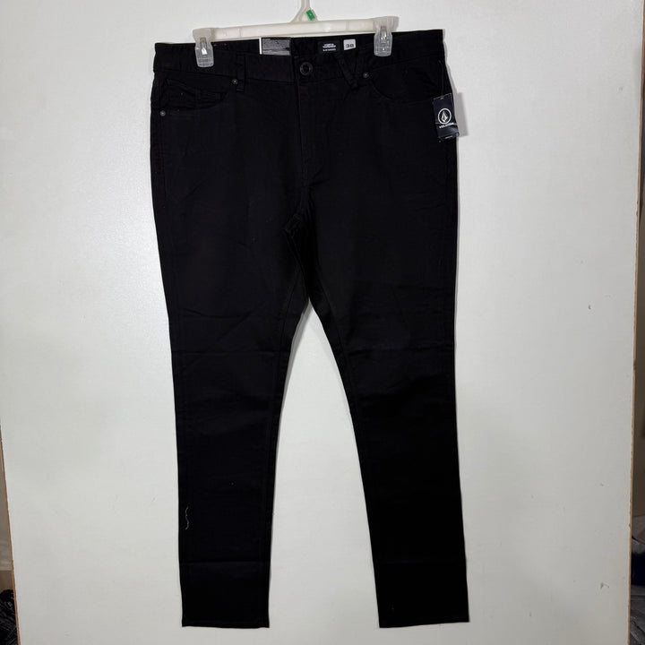 VOLCOM SLIM TAPER DENIM PANT BRAND NEW BLACK COLOUR WITH STRETCH