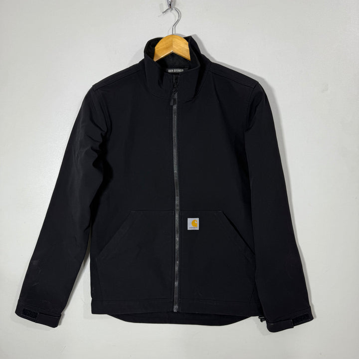 CARHARTT SOFT SHELL WINDBREAKER JACKET BLACK COLOUR INNER FLEECE