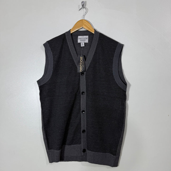 DECODE SLEEVES LESS KARDIGAN SWEATER BRAND NEW