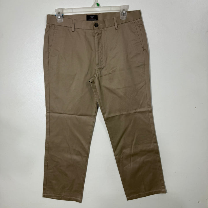 DOCKERS SIGNATURE KHAKI SLIM FIT FLAT FRONT  COTTON CHINO PANT BRAND NEW WITHOUT STRETCH
