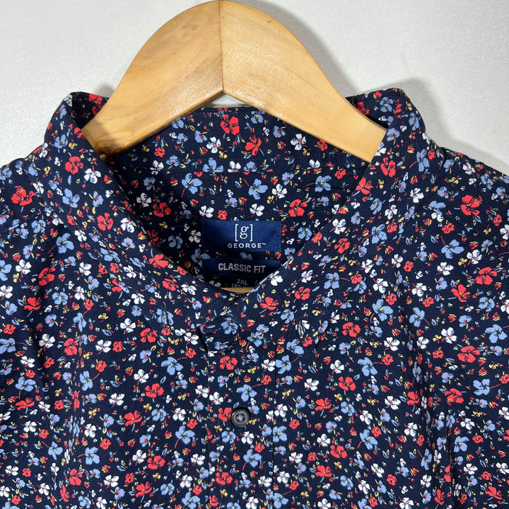 GEORGE BUTTON DOWN HALF SLEEVES COTTON SHIRT