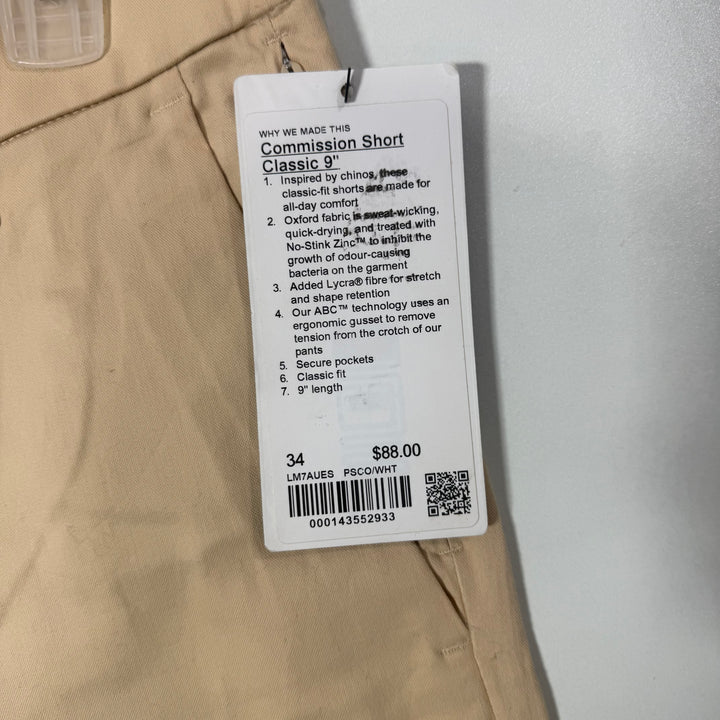 LULULEMON COTTON CHINO SHORT BRAND NEW WITH STRETCH