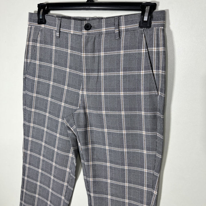 PULL & BEAR CHECKERED PANT WITH STRETCH