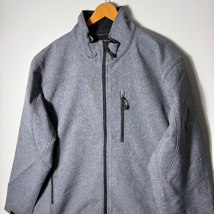 KIRKLAND SOFT SHELL WINDBREAKER JACKET INNER FLEECE  GREY COLOUR