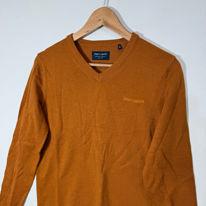 TEDDY SMITH V NECK COTTON SWEATER