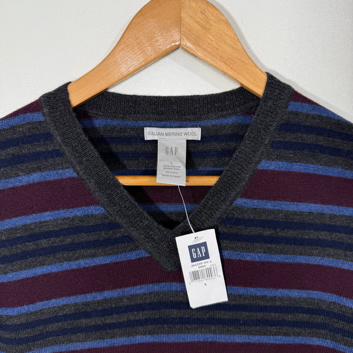 GAP V NECK ITALIAN MERINO WOOL SWEATER BRAND NEW