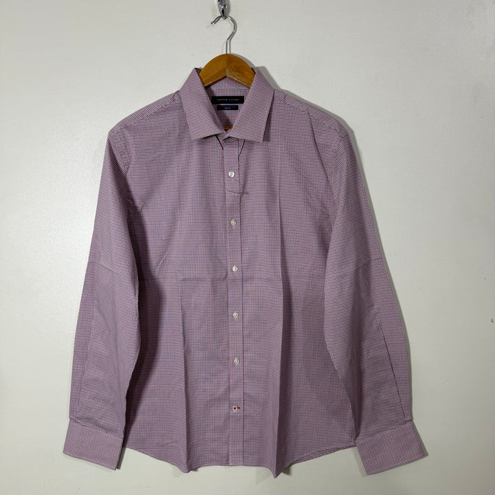 TOMMY HILFIGER SLIM FIT COTTON CHECKERED SHIRT