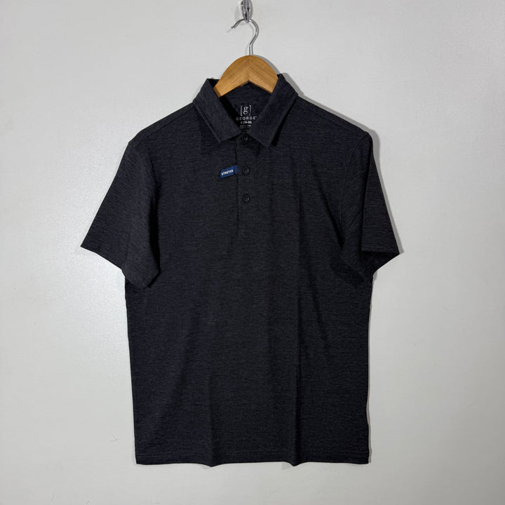 GEORGE RECYCLED POLYESTER COTTON POLO TSHIRT GREY COLOUR  WITH STRETCH
