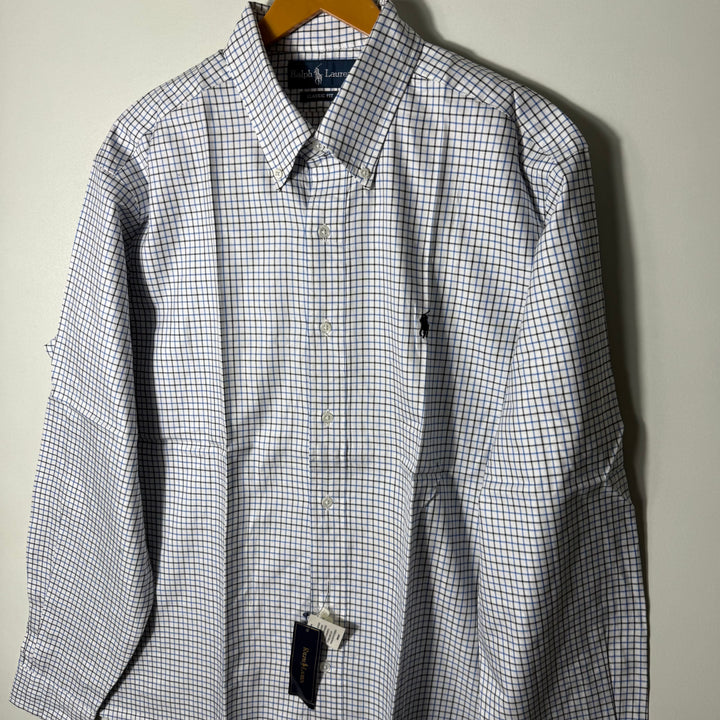 RALPH LAUREN POLO BUTTON DOWN COTTON CHECKERED SHIRT BRAND NEW