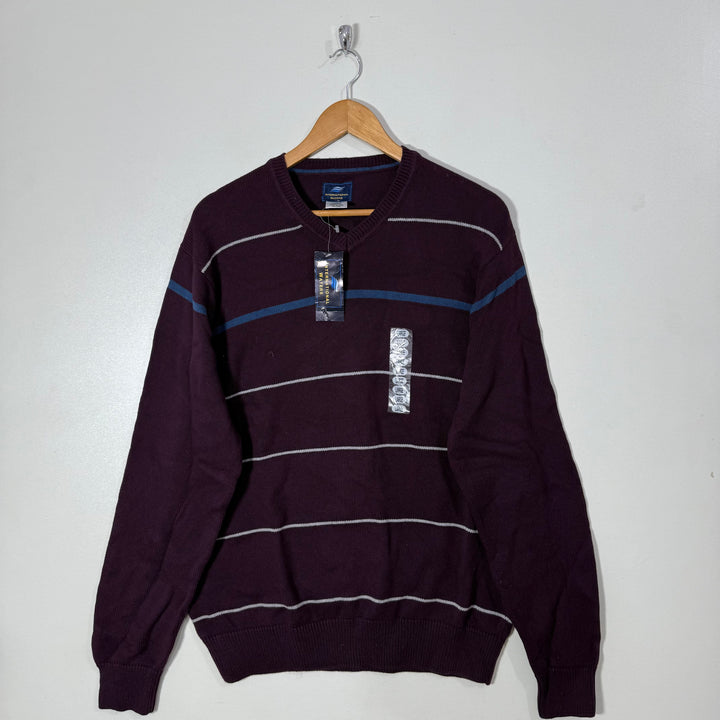 INTERNATIONAL WATER V NECK COTTON SWEATER BRAND NEW