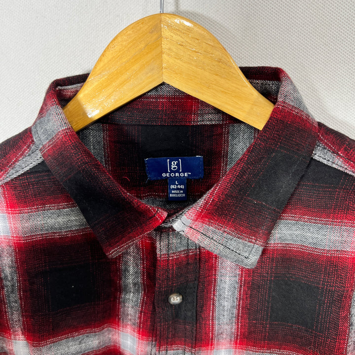 GEORGE BUTTON DOWN FLANNEL SHIRT