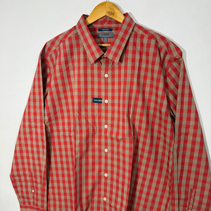 SADDLEBRED NON IRON COTTON CHECKERED SHIRT