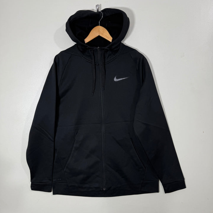 NIKE DRI FIT SPORT JACKET INNER FLEECE WITH HOOD BLACK COLOUR