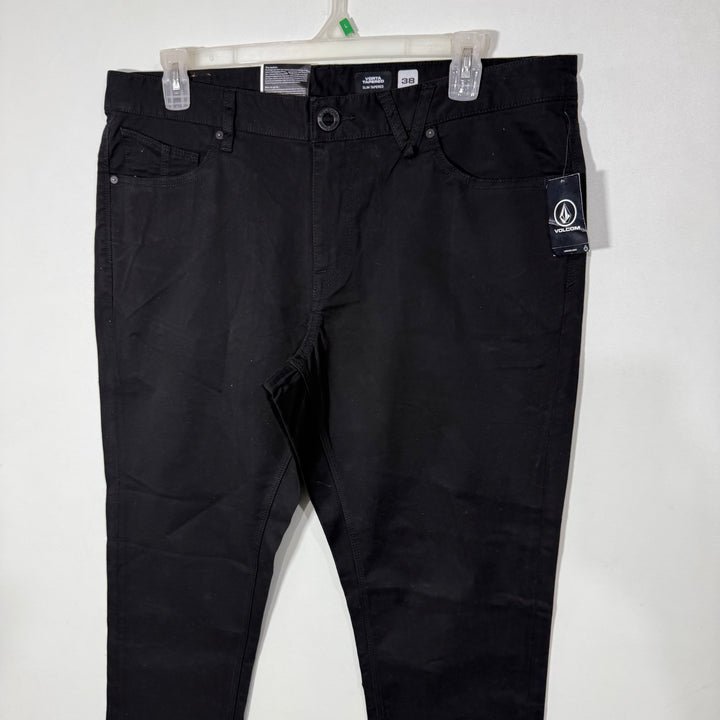 VOLCOM SLIM TAPER DENIM PANT BRAND NEW BLACK COLOUR WITH STRETCH