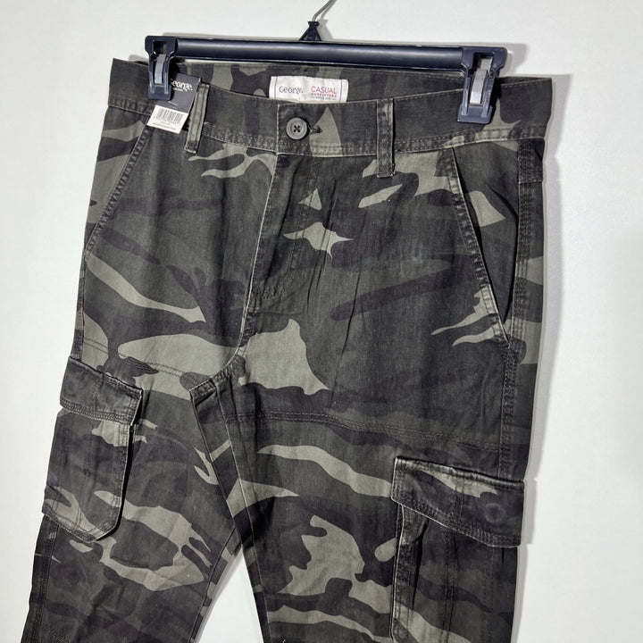 GEORGE STRAIGHT FIT CAMOUFLAGE CARGO PANT WITHOUT STRETCH