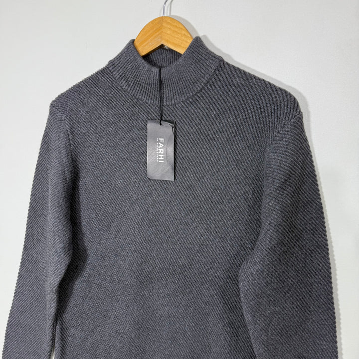 FARHI BY NICOLE MOCK NECK SWEATSR BRAND NEW WITH ALPACA GREY COLOUR